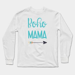 Boho Mama Bohemian Gift For Mom Arrow Tribal Design Long Sleeve T-Shirt